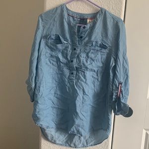 Tommy Hilfiger Adaptive Magnetic Half Button Up Shirt